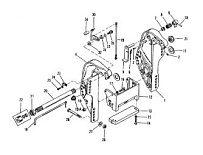 Кронштейн транца(50/60)(S/N: 0D181999 и ниже) 2-Х ТАКТНОГО ПЛМ MERCURY 55 Серийный номер от 9741042 до 9885344