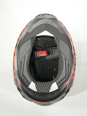 Шлем интеграл HETOSHI FF938 double visor Цв.Черно-красный Матовый р.L