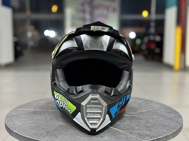 Шлем кроссовый HETOSHI XD1-3 цв. Черно-бело-красно-голубой F 7  р. XL  