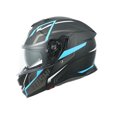 Шлем модуляр HETOSHI FF935 Shogun цв.Черно-сине-белый  р.M