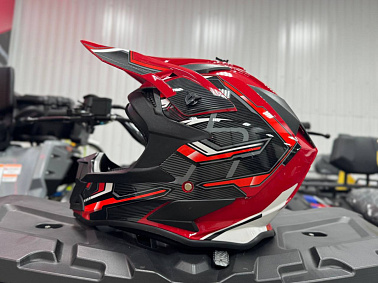 Шлем кроссовый HETOSHI AD3-12 цв. Черно-красный  р. L