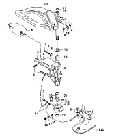 Поворотный кронштейн 2-х тактного ПЛМ MERCURY 30 M Серийный номер от 0N055505 и выше