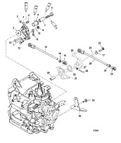 Дроссельная тяга 2-х тактного ПЛМ MERCURY 40 M Серийный номер от 0G760300 до 0T979999